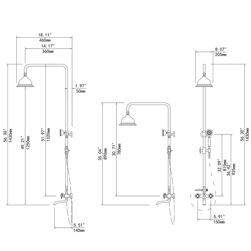 Homary Complete Shower System & Reviews Wayfair